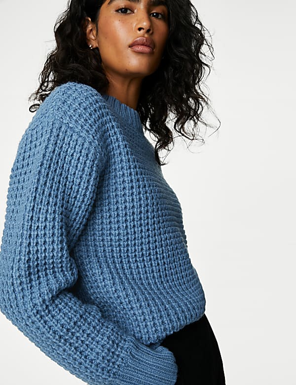 Textured Crew Neck Jumper - ES