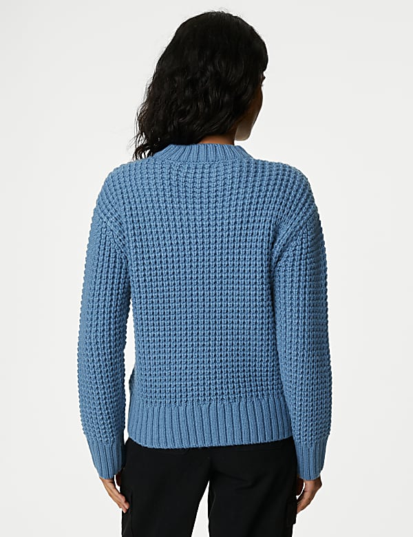 Textured Crew Neck Jumper - ES