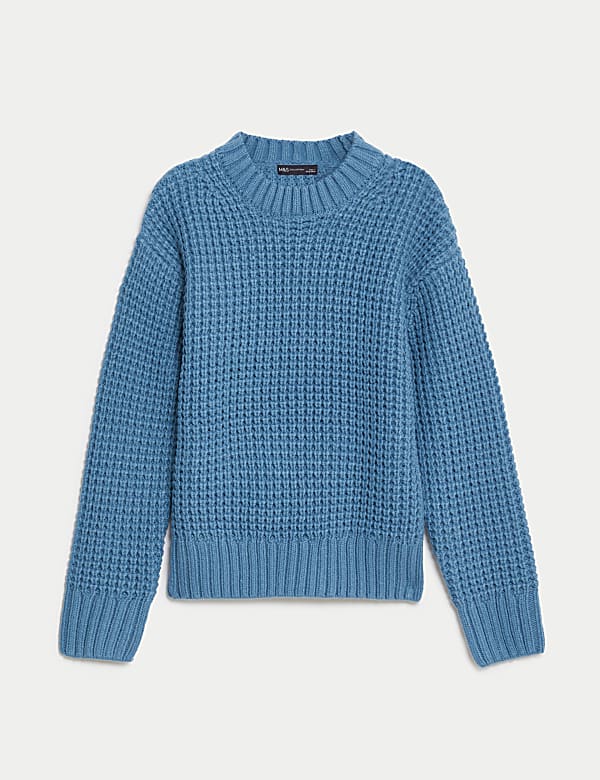 Textured Crew Neck Jumper - ES