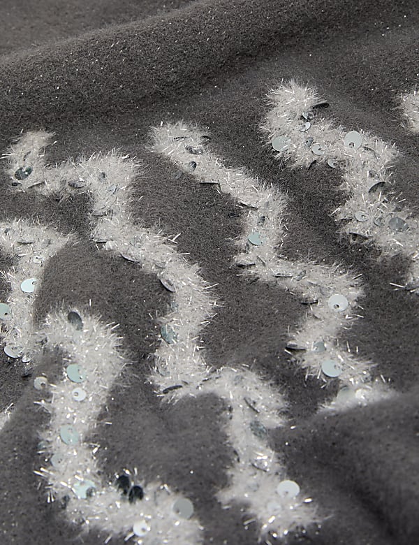 Metallic Crew Neck Christmas Jumper