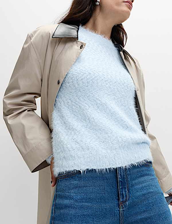 Textured Crew Neck Jumper