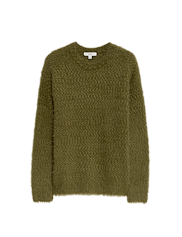 Textured Crew Neck Jumper