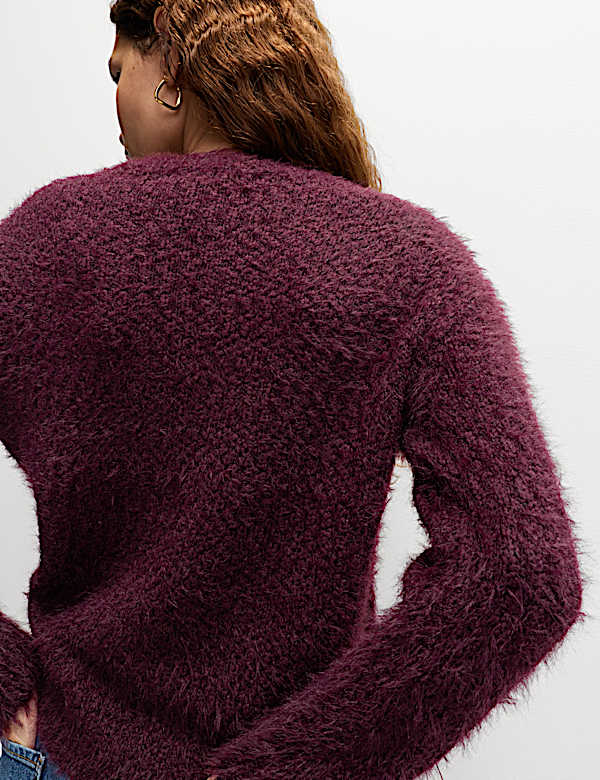 Textured Crew Neck Jumper