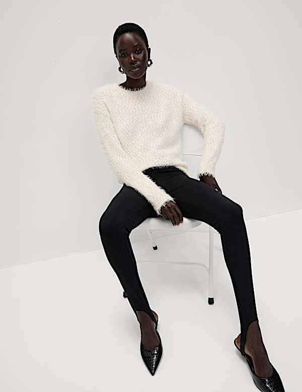 Textured Crew Neck Jumper