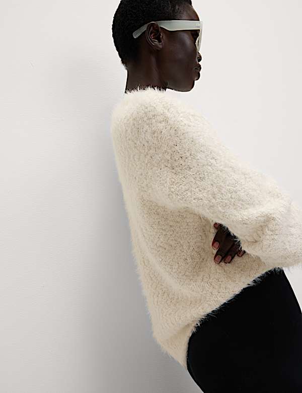 Textured Crew Neck Jumper