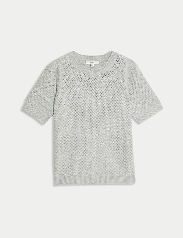 Pointelle Slim Fit Puff Sleeve Top - RO