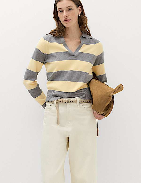Striped Knitted Rugby Top