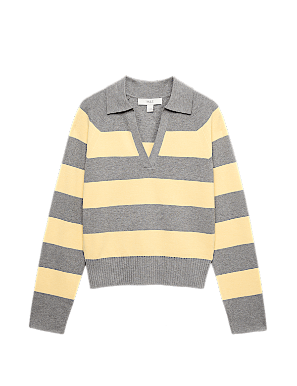 Striped Knitted Rugby Top