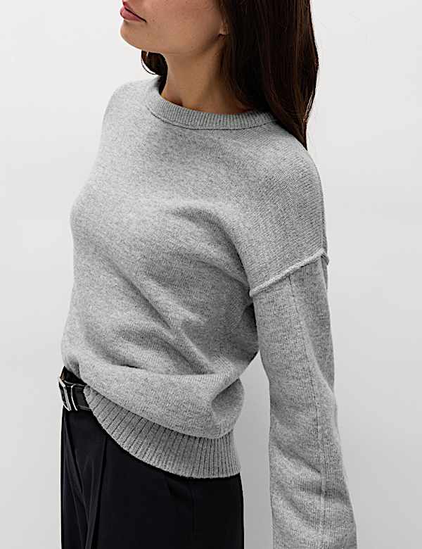 Lambswool Blend Crew Neck Jumper - CZ