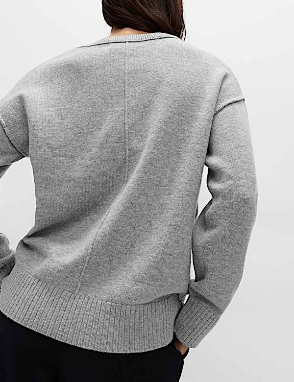 Lambswool Blend Crew Neck Jumper - CZ