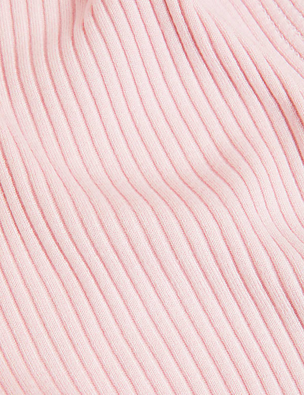 Ribbed Collared V-Neck Jumper