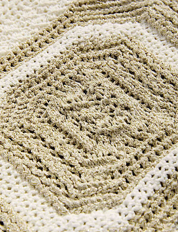 Cotton Rich Metallic Knitted Vest