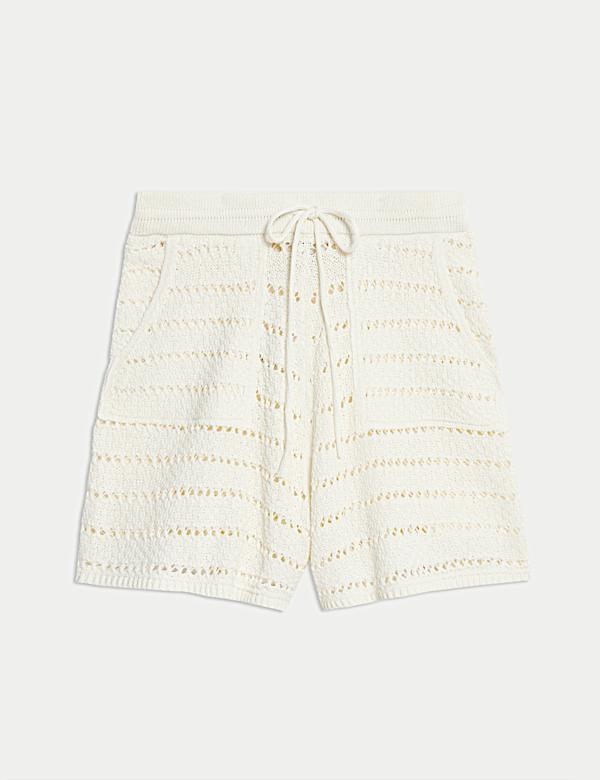 Cotton Rich Open Stitch Beach Shorts - JE