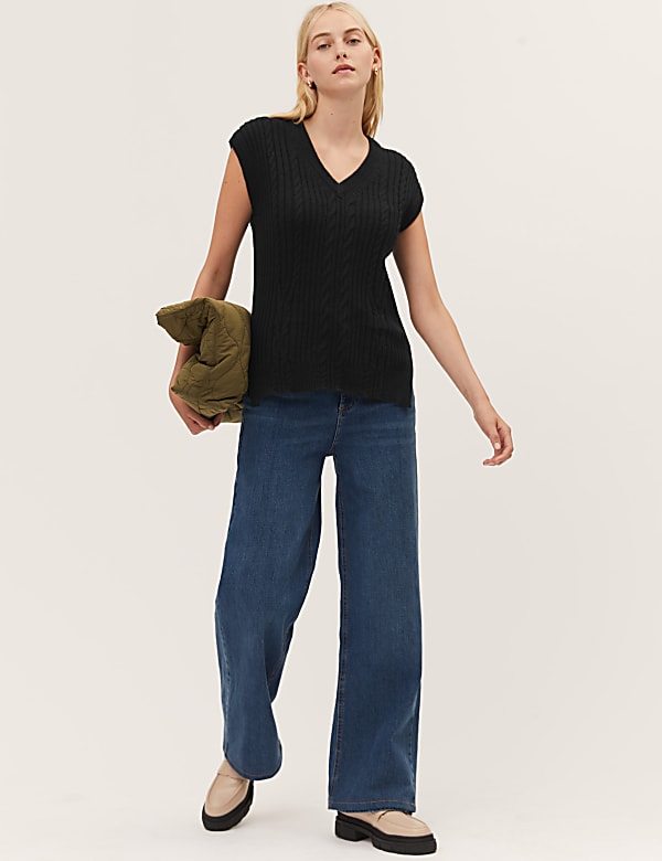 Cotton Rich Knitted Vest