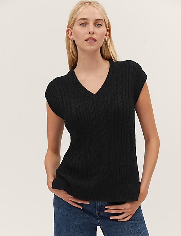 Cotton Rich Knitted Vest