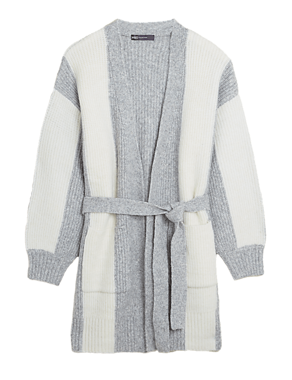 Recycled Blend Striped V-Neck Cardigan