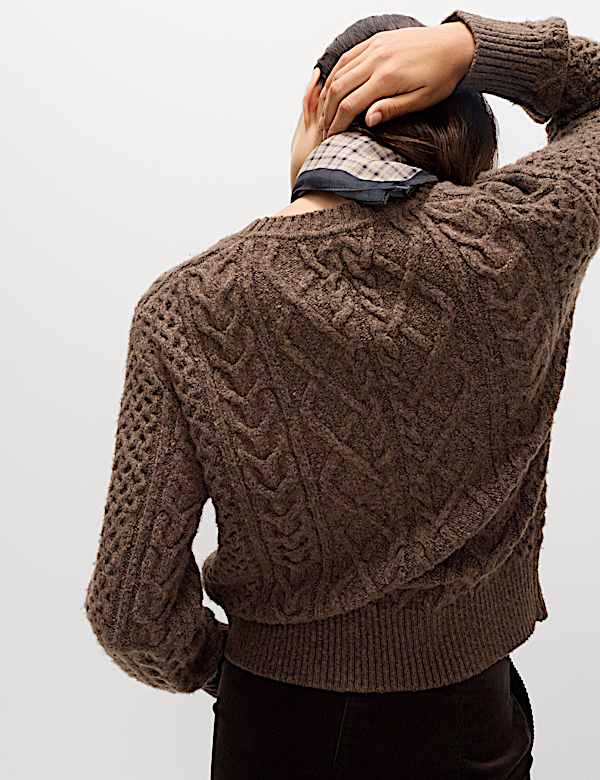 Zopfstrickpullover mit Baumwolle - DE