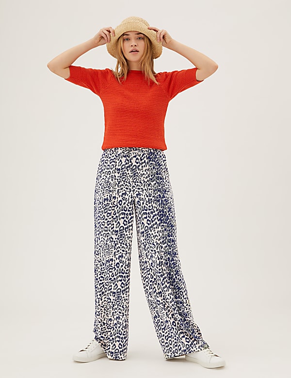 Cotton Rich Puff Sleeve Knitted Top