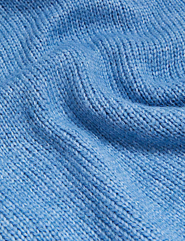 Recycled Blend Textured Crew Neck Jumper