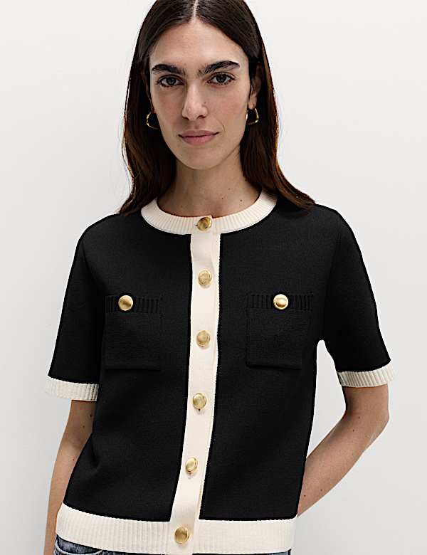 Kort vest met biesdetail - NL