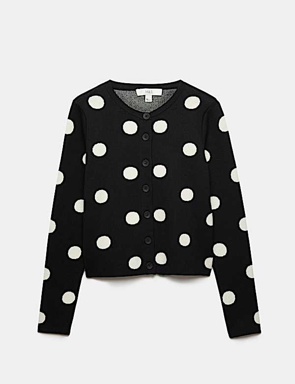 Cotton Rich Polka Dot Cardigan - CH