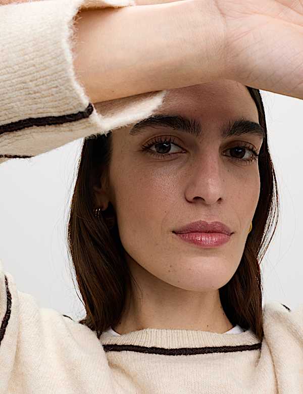 Tipped Detail Relaxed Fit Jumper - ID