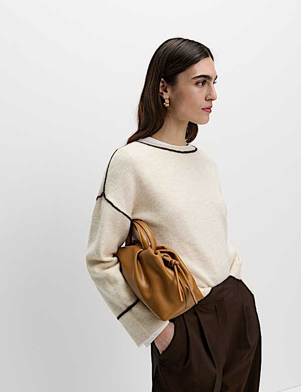 Tipped Detail Relaxed Fit Jumper - ID