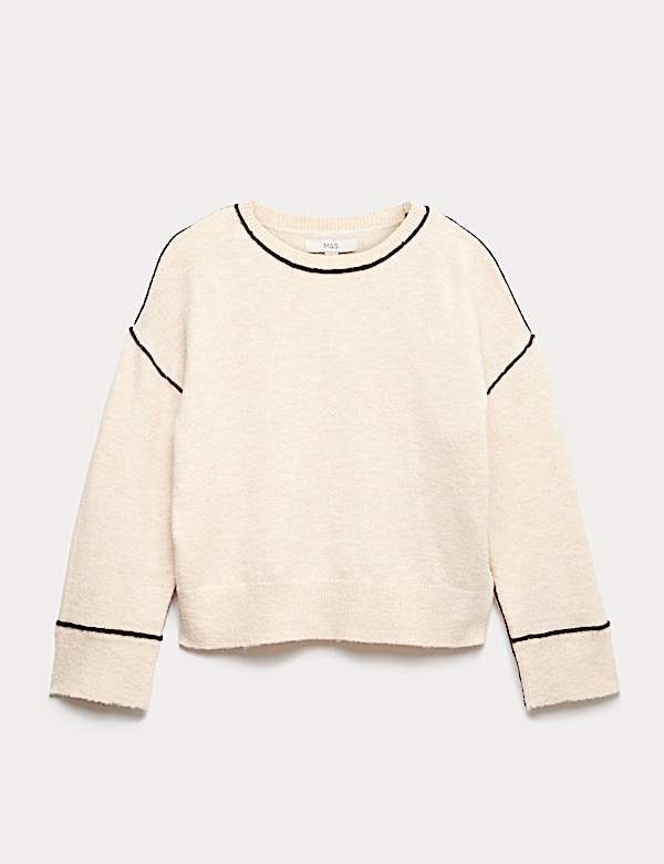 Tipped Detail Relaxed Fit Jumper - ID
