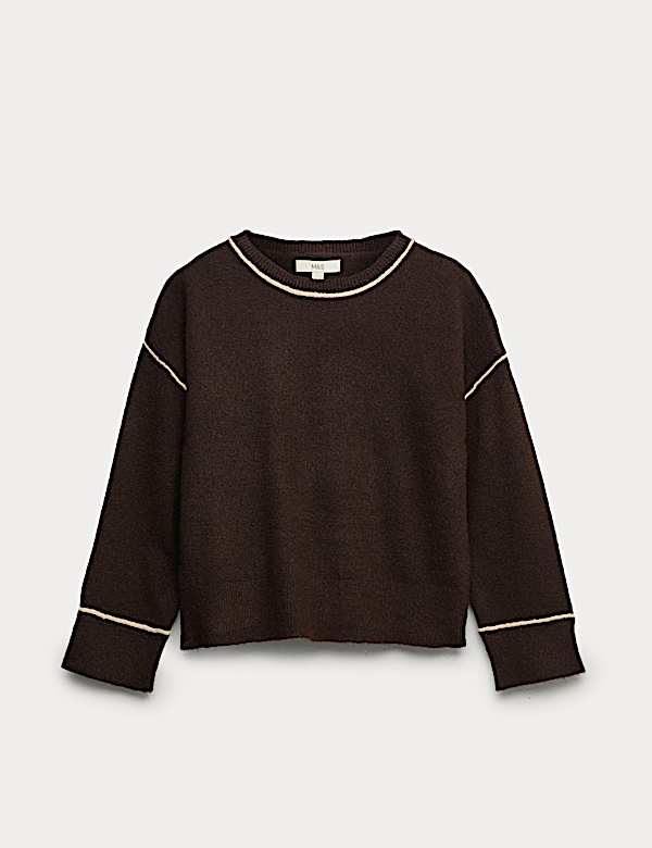 Tipped Detail Relaxed Fit Jumper - NO