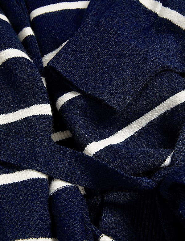 Recycled Blend Striped Relaxed Cardigan