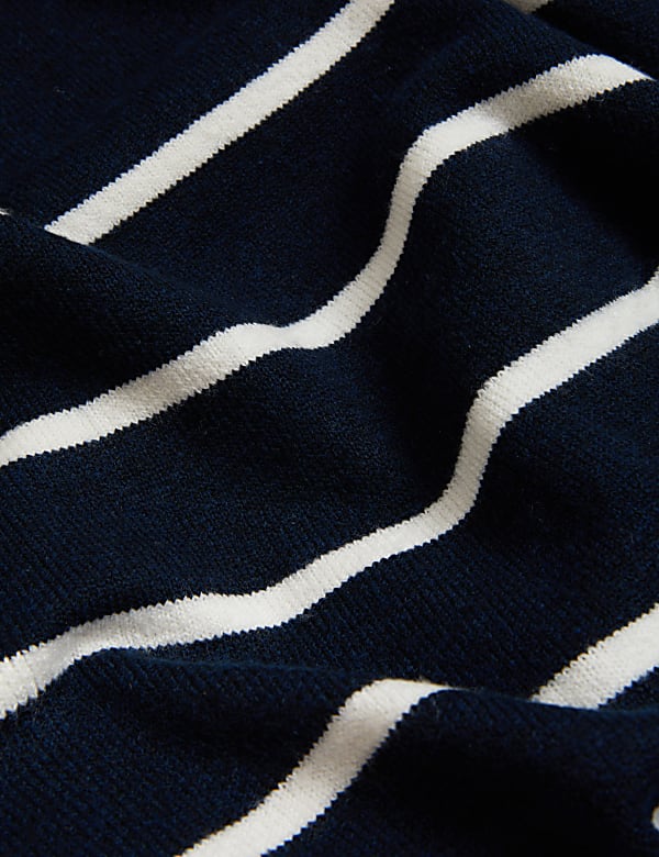 Recycled Blend Striped Relaxed Cardigan