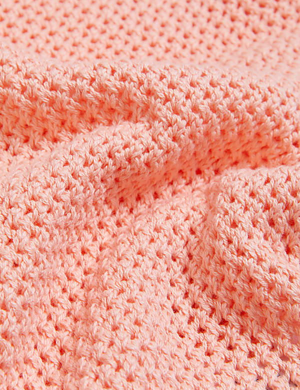 Cotton Rich V-Neck Short Sleeve Cardigan