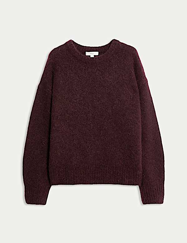 Alpaca Blend Textured Relaxed Jumper - AL