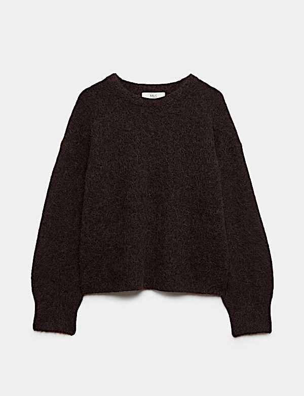 Alpaca Blend Textured Relaxed Jumper - AU