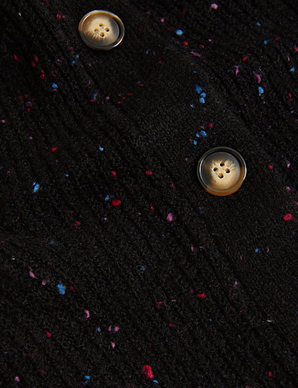Textured Crew Neck Cardigan
