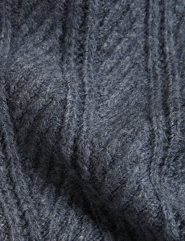 Recycled Blend Textured V-Neck Cardigan