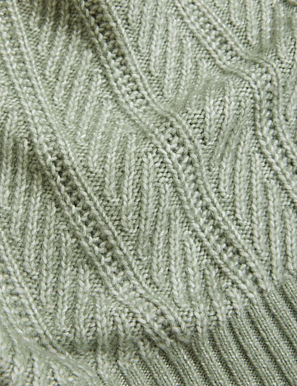 Recycled Blend Textured V-Neck Cardigan