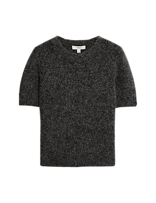 Brushed Alpaca Blend Knitted Top