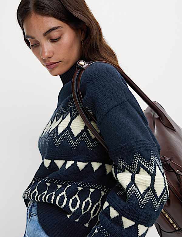 Wool Blend Fair Isle Jumper - UA
