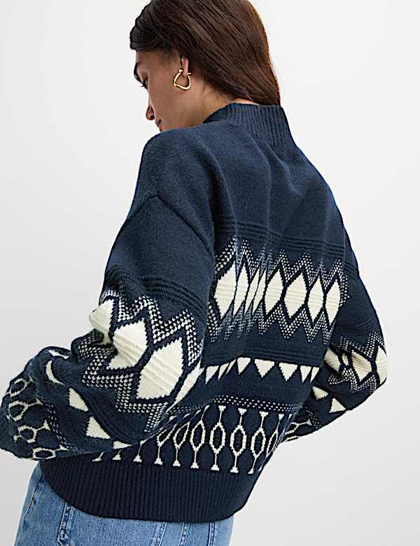 Wool Blend Fair Isle Jumper - UA