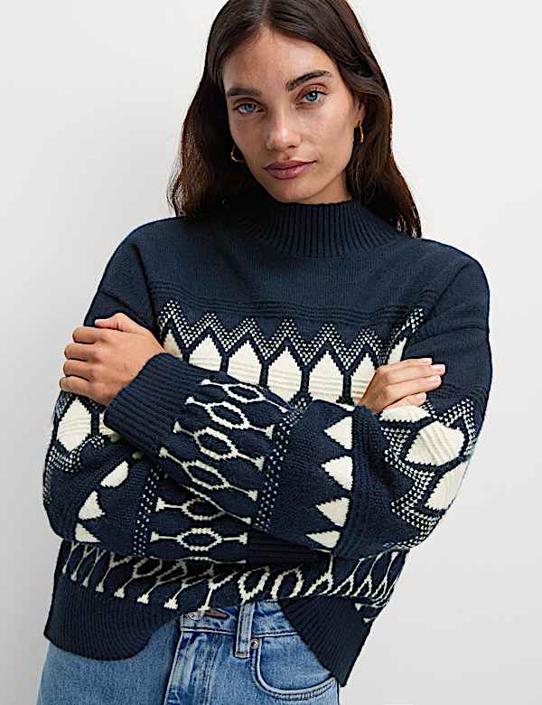 Wool Blend Fair Isle Jumper - UA