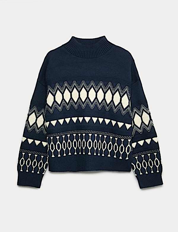 Wool Blend Fair Isle Jumper - UA