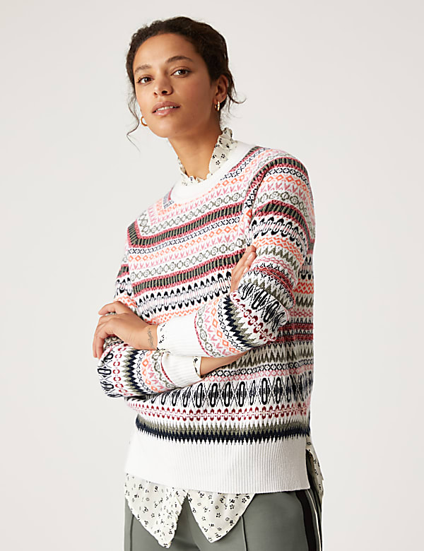 Recycled Blend Fair Isle Relaxed Jumper