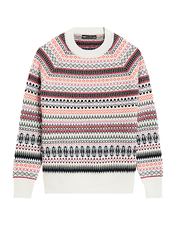 Recycled Blend Fair Isle Relaxed Jumper