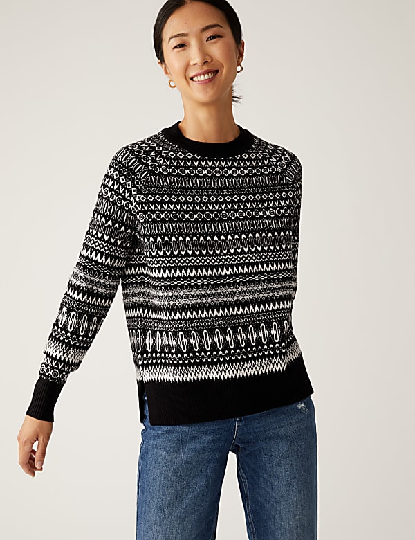 Recycled Blend Fair Isle Relaxed Jumper