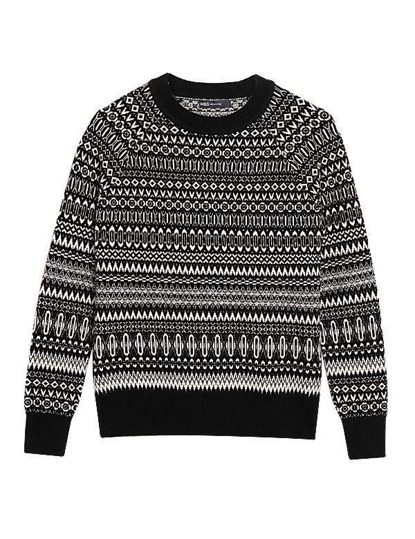 Recycled Blend Fair Isle Relaxed Jumper