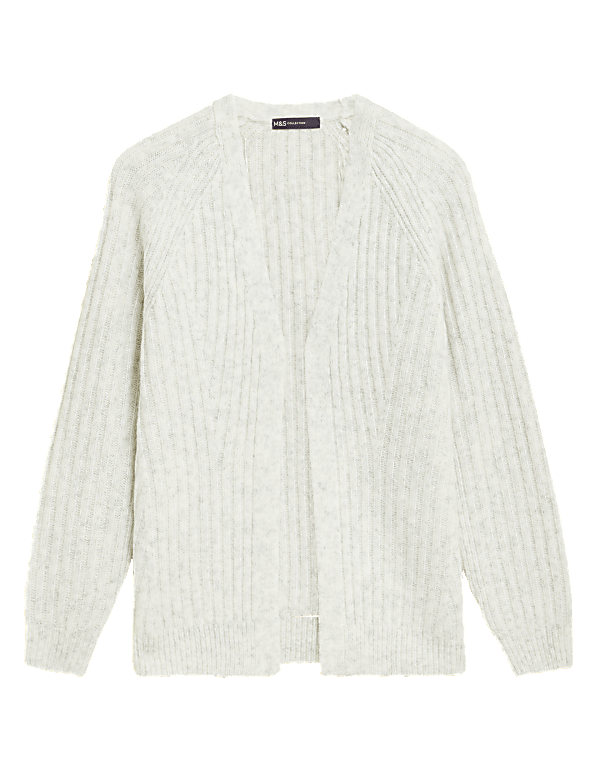 Recycled Blend Ribbed Relaxed Cardigan
