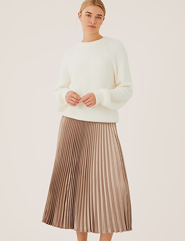 Textured Crew Neck Relaxed Jumper