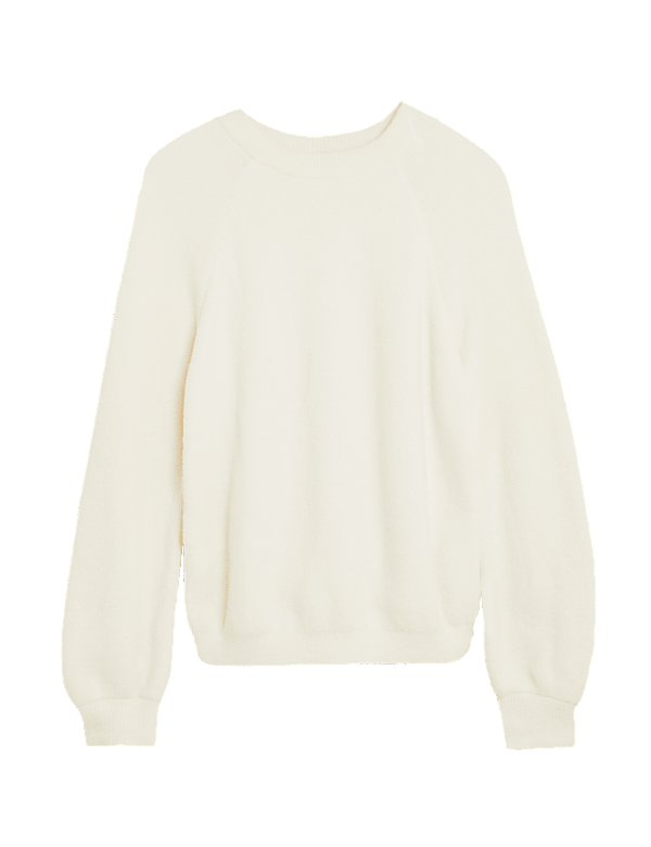 Textured Crew Neck Relaxed Jumper