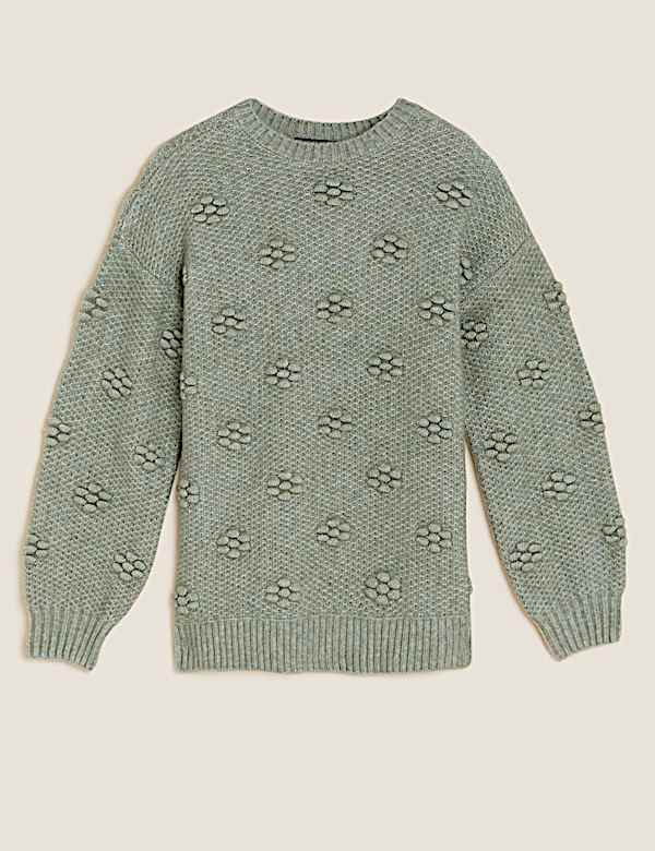 Textured Crew Neck Relaxed Jumper - AU